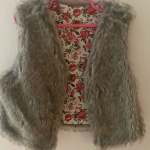 Faux fur vest